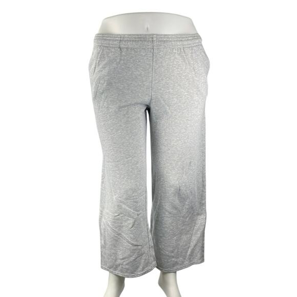 H&M Divided Women's Gray High Waisted Pull On Wide Leg Lounge Sweat Pants Size M - Picture 1 of 4